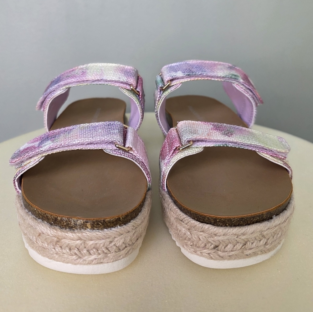 Madden Girl Teddy-T Pastel Tie-Dye Platform Velcro Sandals, Size 4 NEW IN BOX! - Picture 4 of 15